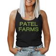 Women's Patel Farms Squad Family Reunion Last Name Team Tank Top Frauen