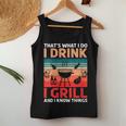 Damen Bbq Beer Freedome Das Ist Was Ich Trinke Und Weiß Dinge Mit-Ausschnitt Tank Top Frauen Lustige Geschenke