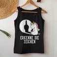 Erkenne Die Zeichen Unicorn Sarcasm Saying Women's Tank Top Frauen Lustige Geschenke