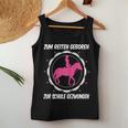 Horse Zum Reiten Geboren Zur Schule Zwzwungen German L Tank Top Frauen Lustige Geschenke