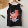 Letter J Flowers Last Name Alphabet Consonant Girl Birthday Tank Top Frauen Lustige Geschenke