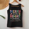 Merry Teacher Bright Student Teacher Xmas Holiday Men Women Tank Top Personalized Gifts