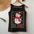 Snowman All Done Sign Language Speech Pathology Sped Teacher Women Tank Top Unique Gifts