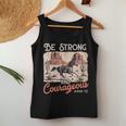 Be Strong And Courageous Horse Western Christian Cowgirl Women Tank Top Unique Gifts