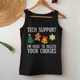 Tech Christmas Support Here To Delete Cookies Xmas Women Women Tank Top Personalized Gifts