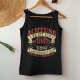 Women's Achtung Es Ist Ein Schmitz Ding Surname Name Plate Tank Top Frauen Lustige Geschenke