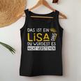 Women's First Name Lisa Name Day Saying Das Ist Ein Lisa Ding Tank Top Frauen Lustige Geschenke