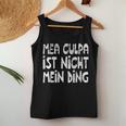 Women's Mea Culpa Ist Nicht Mein Ding Schröder Satire Ex Chancellor Tank Top Frauen Lustige Geschenke