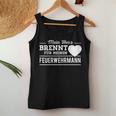 Women's Mein Herz Brennt Für Meinen Fireman Fire Brigade Tank Top Frauen Lustige Geschenke