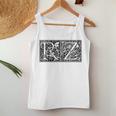 Rz Initials R Z Name Surname Onomastics Onomatology Gray Tank Top Frauen Lustige Geschenke