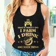 Damen Das Ist Was Ich Mache Farm Drink Beer Ich Weiß Dinge Mit-Ausschnitt Tank Top Frauen Geschenke für Sie