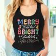 Merry Teacher Bright Student Teacher Xmas Holiday Men Women Tank Top Gifts for Her