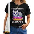 Donut Humour Donut Donut Inquiétude Chat Donuts Drôle Donut Donut Donut T-shirt femme
