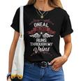 Women's Oneal Blood Runs Through Myeins Last Name Family T-shirt Frauen