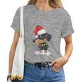 Christmas Outfit Women's Christmas Hat Dog Dachshund T-shirt Frauen