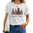 Western Christmas Tree Cowboy Howdy Xmas For Women Women T-shirt