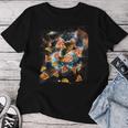 Galaxy Sloth Eat Pizza Taco In Space T-shirt Frauen Lustige Geschenke