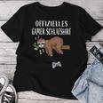 Gamer Pyjamas Sloth Gamingideo Player T-shirt Frauen Lustige Geschenke