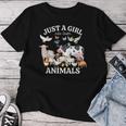 Just A Girl Who Loves Animals For Girls Who Love Animals Women T-shirt Funny Gifts