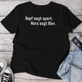 Kopf Sagt Sport Heart Says Beer Football Drinker T-shirt Frauen Lustige Geschenke