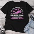 Women's Diese Prinzessin Kommt In Diving Fins Sports Diving S T-shirt Frauen Lustige Geschenke