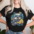 Banana Sloth Wildlife Sunglasses Portrait Banana Fruit T-shirt Frauen Geschenke für Sie