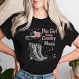 Cette Fille Aime La Musique Country Texas Boot Cowgirl Music Lover T-shirt femme Cadeaux pour elle