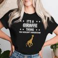 Damen Ist So Ein Giraffe Ding Lustiger Spruch Giraffen Mit-Ausschnitt T-shirt Frauen Geschenke für Sie