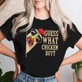 Guess What Chicken Butt Vintage Chicken Meme Women T-shirt Gifts for Her