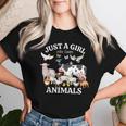 Just A Girl Who Loves Animals For Girls Who Love Animals Women T-shirt Gifts for Her