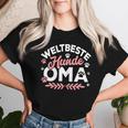 Women's Dog Slogan Love World Best Dogs Oma T-shirt Frauen Geschenke für Sie