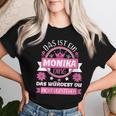 Women's Monika Name First Name Day Das Ist Ein Monika Ding With-Neck S T-shirt Frauen Geschenke für Sie