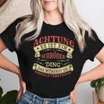 Women's With-Neck Achtung Es Ist Ein Schröder Ding Surname Name Plate T-shirt Frauen Geschenke für Sie