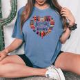 Cute Just A Girl Who Loves Books Heart Shape Reader Women's Oversized Comfort T-shirt Blue Jean Cute Just A Girl Who Loves Books Heart Shape Reader Women's Oversized Comfort T-shirt Blue Jean