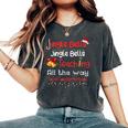 Jingle Bells Jingle Bells Teaching All The Way Xmas Teacher Women's Oversized Comfort T-Shirt Pepper