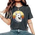 White Shepherd Vintage White German Shepherd Women's Oversized Comfort T-Shirt Pepper
