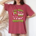 Christmas I Am Sorry The Nice Nurse Is On Vacation Women's Oversized Comfort T-Shirt Blue Jean