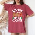 Christmas Teacher Holiday Teacher Of Smart Cookies Teachers Women's Oversized Comfort T-Shirt Blue Jean