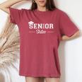 Senior 2026 Sister Class Of 2026 Sister Graduate Graduation Women's Oversized Comfort T-Shirt Crimson