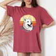 White Shepherd Vintage White German Shepherd Women's Oversized Comfort T-Shirt Crimson