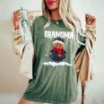 Cute Christmas Matching Family Grandma Gingerbread Women Women's Oversized Comfort Colors T-Shirt Moss