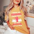 Citation Drôle De Chasse Pour Un Chasseuse T-shirt oversize confortable pour femme Mustard