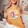 Just A Girl Who Loves Anime Ramen And Sketching Japan Anime Women's Oversized Comfort T-Shirt Mustard
