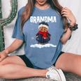 Cute Christmas Matching Family Grandma Gingerbread Women Women's Oversized Comfort Colors T-Shirt Blue Jean