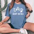 Teacher Saying Heavy Metals Rocks Chemistry Music Love Women's Oversized Comfort T-Shirt Blue Jean