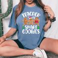 Christmas Teacher Holiday Teacher Of Smart Cookies Teachers Women's Oversized Comfort T-Shirt Mustard