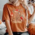 Goth Santa Claus Gothic For Krampus Ugly Christmas Women's Oversized Comfort T-Shirt Crimson