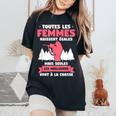 Citation Drôle De Chasse Pour Un Chasseuse T-shirt oversize confortable pour femme Black