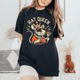 Rat Lover About Rats Queen Wearing Crown Women's Oversized Comfort T-Shirt Black