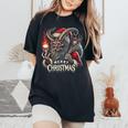 Goth Santa Claus Gothic For Krampus Ugly Christmas Women's Oversized Comfort T-Shirt Black